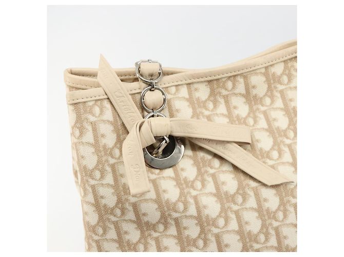 Borsa Christian Dior Trotter Canvas Chain Romantic in PVC Rosa Argento Auth 181736 - vista 10