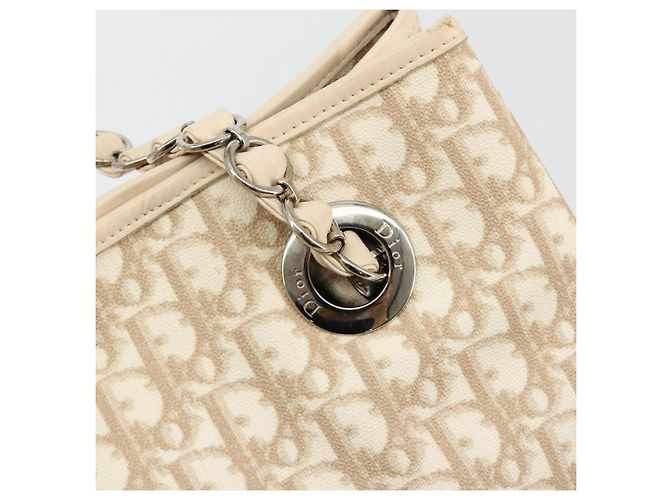 Borsa Christian Dior Trotter Canvas Chain Romantic in PVC Rosa Argento Auth 181736 - vista 17