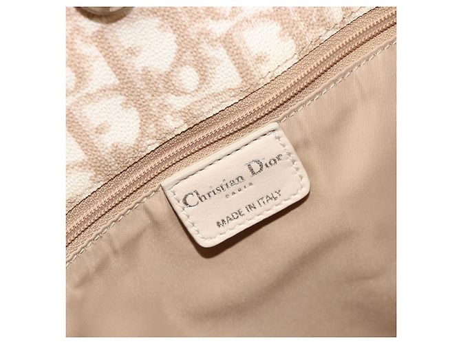 Borsa Christian Dior Trotter Canvas Chain Romantic in PVC Rosa Argento Auth 181736 - vista 18