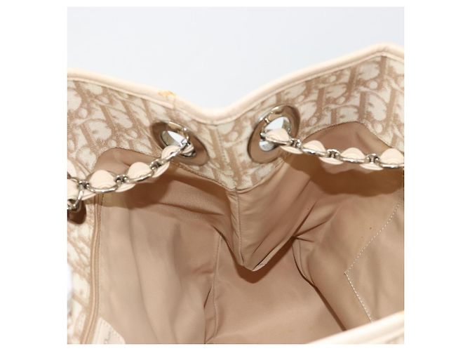 Borsa Christian Dior Trotter Canvas Chain Romantic in PVC Rosa Argento Auth 181736 - vista 19