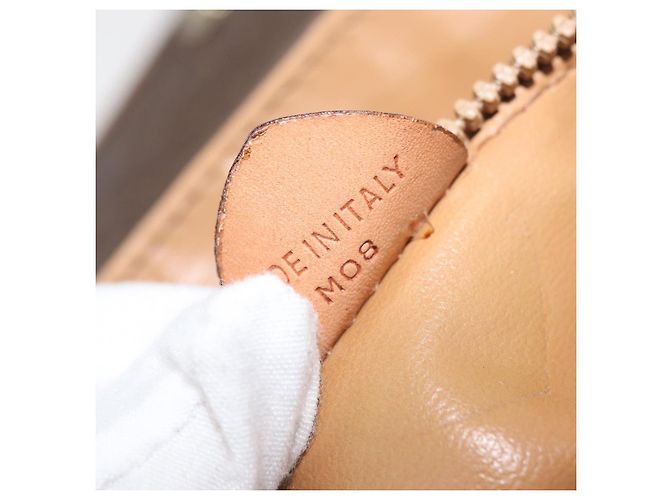 Céline Borsa CELINE Macadam Canvas PVC Pelle Marrone Oro Autentica 182298 D'oro - vista 12