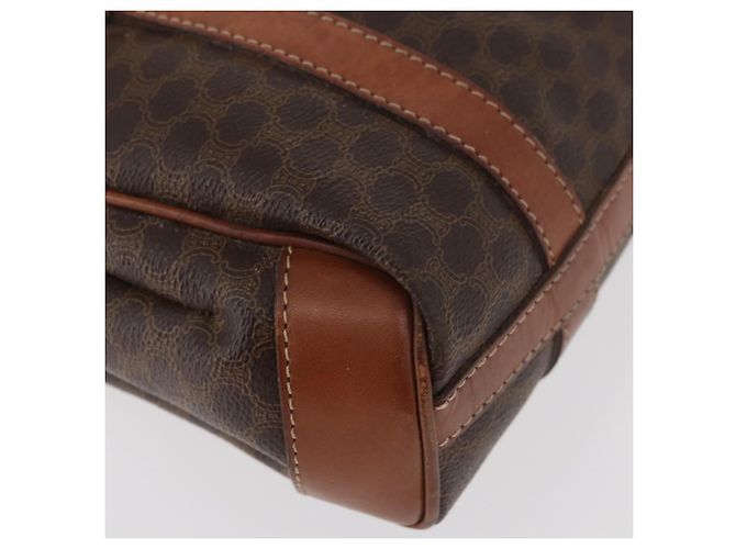 Céline Borsa CELINE Macadam Canvas PVC Pelle Marrone Oro Autentica 182298 D'oro - vista 15