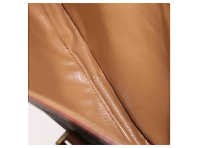 Céline Borsa CELINE Macadam Canvas PVC Pelle Marrone Oro Autentica 182298 D'oro - vista 21