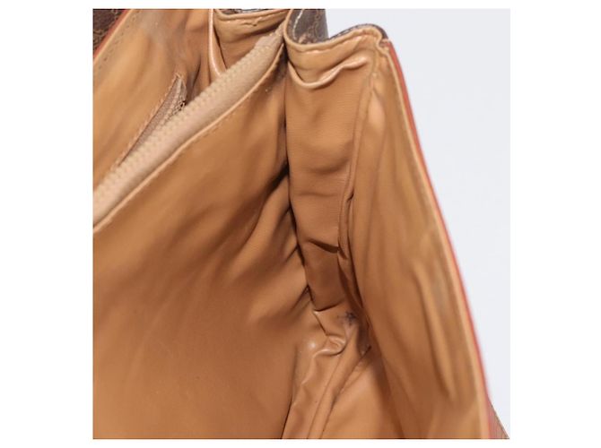 Céline Borsa CELINE Macadam Canvas PVC Pelle Marrone Oro Autentica 182298 D'oro - vista 23