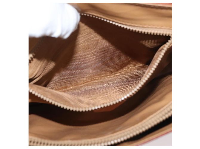 Céline Borsa CELINE Macadam Canvas PVC Pelle Marrone Oro Autentica 182298 D'oro - vista 27