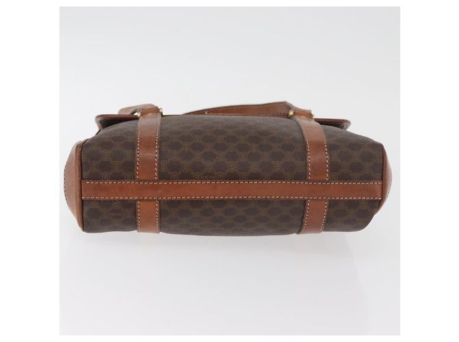 Céline Borsa CELINE Macadam Canvas PVC Pelle Marrone Oro Autentica 182298 D'oro - vista 5