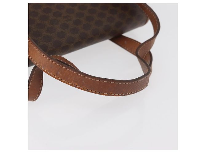 Céline Borsa CELINE Macadam Canvas PVC Pelle Marrone Oro Autentica 182298 D'oro - vista 7
