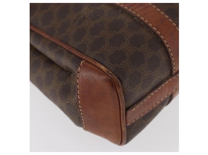 Céline Borsa CELINE Macadam Canvas PVC Pelle Marrone Oro Autentica 182298 D'oro - vista 9