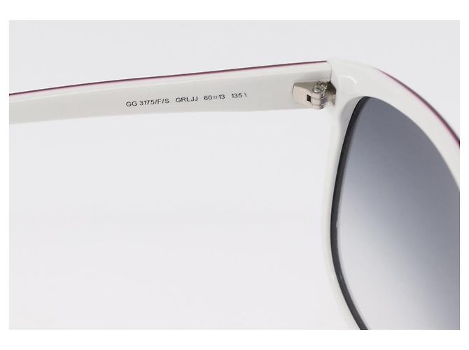 GUCCI Occhiali da sole in plastica e metallo 2 Set Silver White Auth BA13055 Argento Bianco - vista 9
