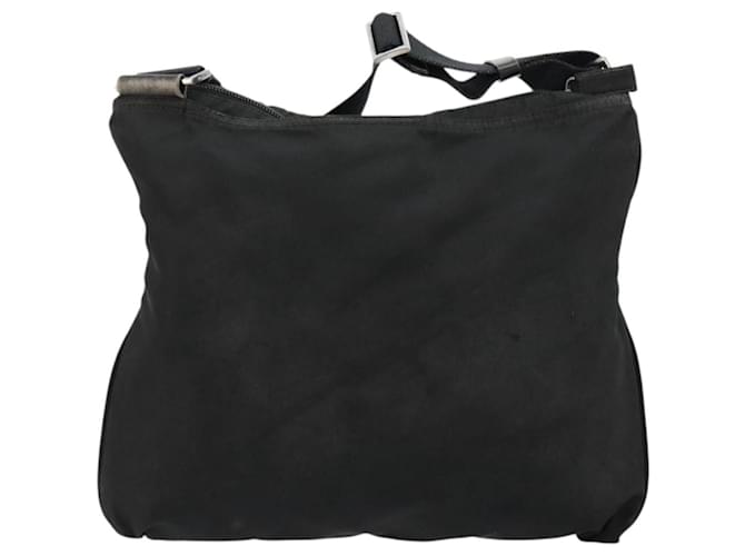 Borsa a tracolla PRADA Nylon Nero Argento Auth 181330 - vista 2