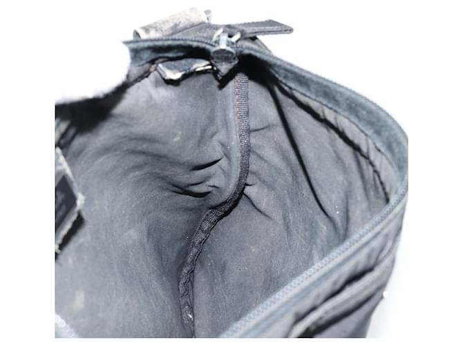 Borsa a tracolla PRADA Nylon Nero Argento Auth 181330 - vista 20
