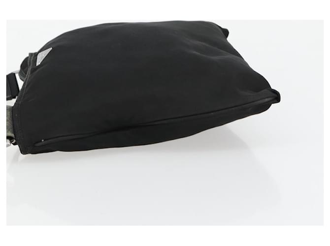 Borsa a tracolla PRADA Nylon Nero Argento Auth 181330 - vista 4