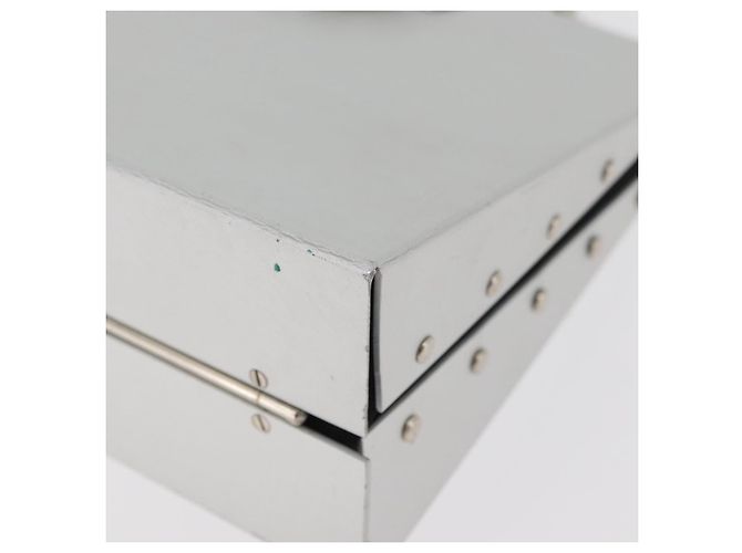 Borsa a catena Gancini Salvatore Ferragamo in acciaio inossidabile Argento Auth BA13202V - vista 14