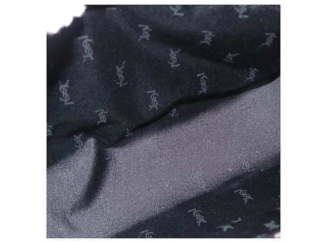 SAINT LAURENT Tote Bag Lackleder Schwarz Silber Auth bs35398 - Ansicht 11