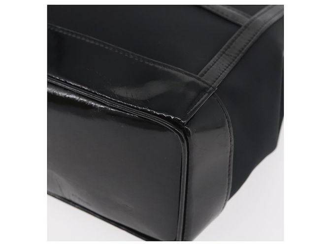 SAINT LAURENT Tote Bag Lackleder Schwarz Silber Auth bs35398 - Ansicht 16