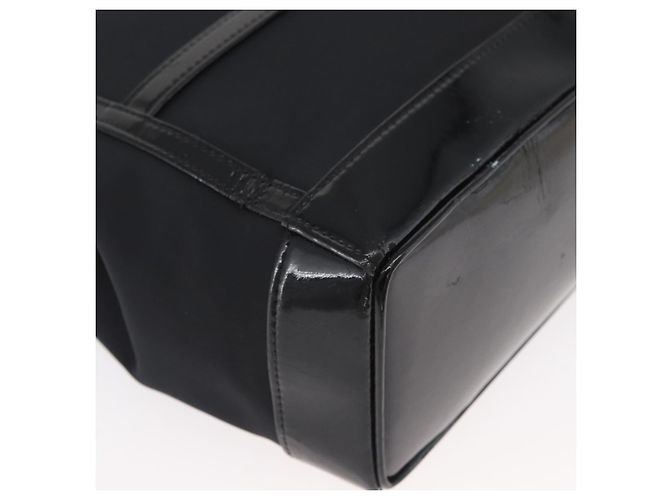 SAINT LAURENT Tote Bag Lackleder Schwarz Silber Auth bs35398 - Ansicht 17