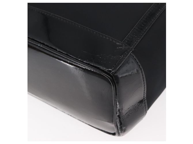 SAINT LAURENT Tote Bag Lackleder Schwarz Silber Auth bs35398 - Ansicht 18
