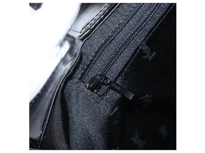 SAINT LAURENT Tote Bag Lackleder Schwarz Silber Auth bs35398 - Ansicht 22