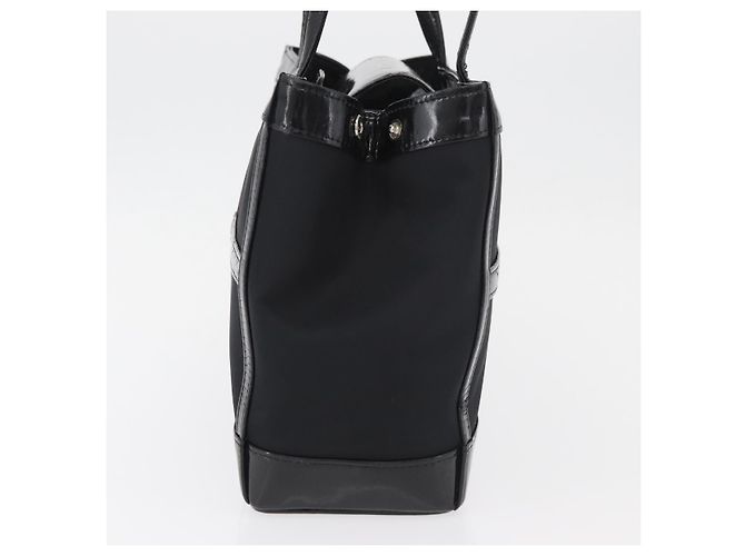 SAINT LAURENT Tote Bag Lackleder Schwarz Silber Auth bs35398 - Ansicht 3
