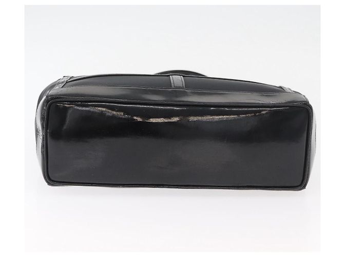 SAINT LAURENT Tote Bag Lackleder Schwarz Silber Auth bs35398 - Ansicht 5