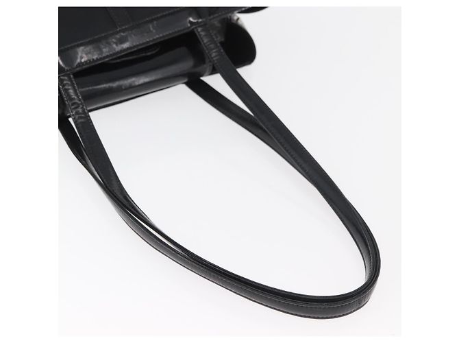 SAINT LAURENT Tote Bag Lackleder Schwarz Silber Auth bs35398 - Ansicht 7