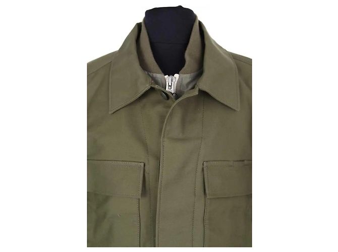 Sacai Layered chore jacket khaki cotton L - view 2