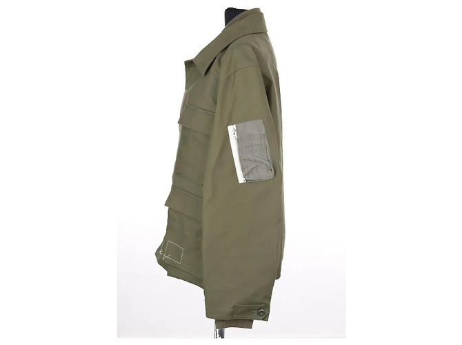 Sacai Layered chore jacket khaki cotton L - view 3