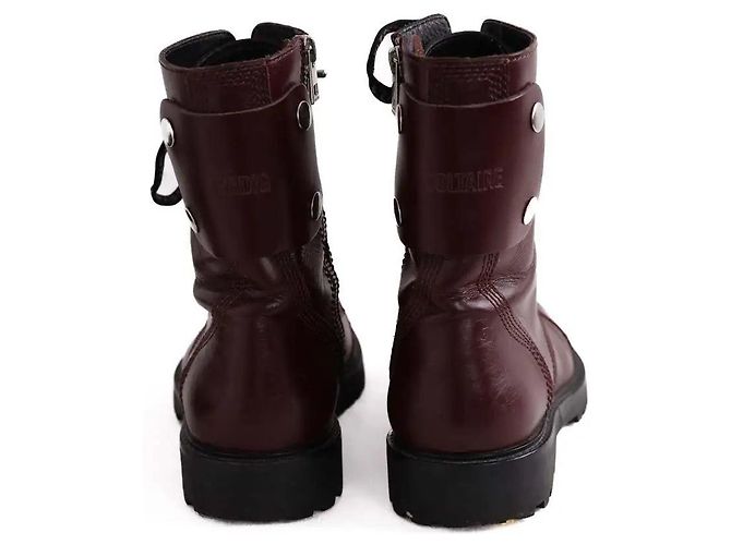 Zadig & Voltaire Bordeaux Biker-Stiefel - Ansicht 2