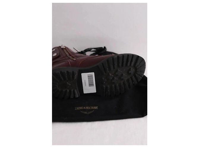 Zadig & Voltaire Bordeaux Biker-Stiefel - Ansicht 7