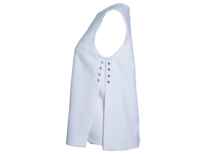 Alexander Wang, top branco sem mangas com ilhoses - vista 2