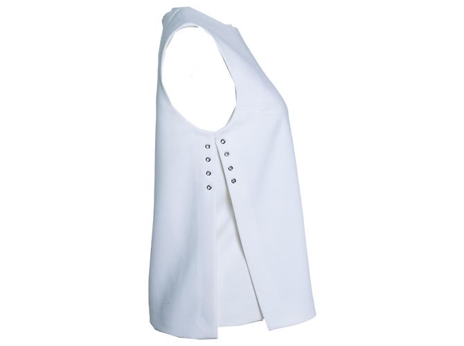 Alexander Wang, top branco sem mangas com ilhoses - vista 4
