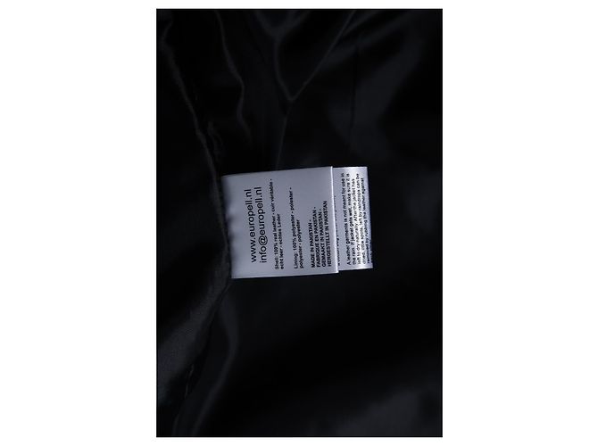 Aime AIM, chaqueta biker de cuero negro - vista 6