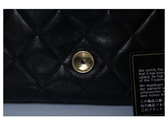 Chanel, gesteppte Lederhandtasche Vintage 31 Rue Cambon Schwarz - Ansicht 7