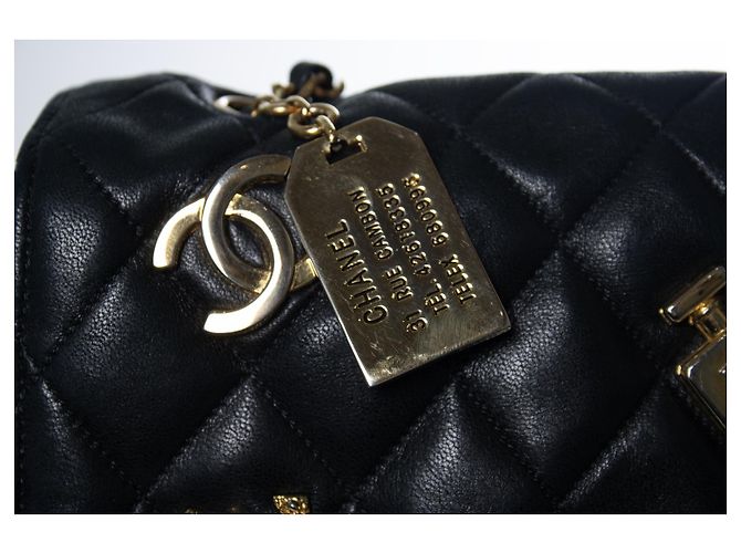 Chanel, gesteppte Lederhandtasche Vintage 31 Rue Cambon Schwarz - Ansicht 9
