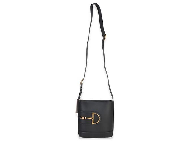 Bolsa Bucket Gucci Hasler Horsebit 73 Small em couro liso preto - vista 5