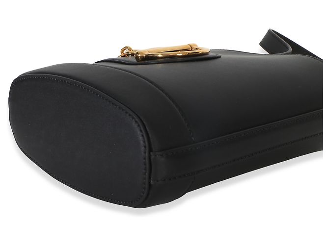 Bolsa Bucket Gucci Hasler Horsebit 73 Small em couro liso preto - vista 6