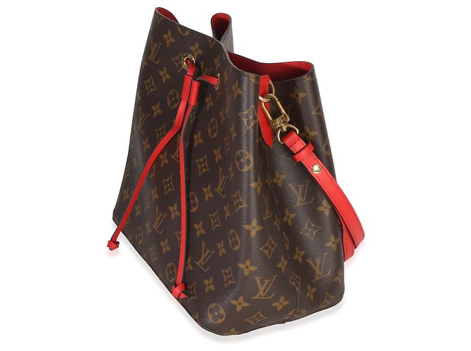 Néonoé Louis Vuitton Coquelicot Monogram Canvas Neonoe MM Marrone - vista 3