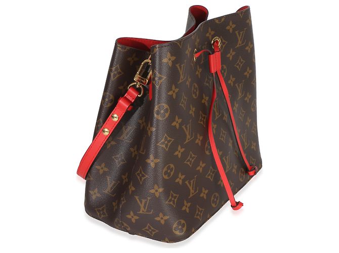 Néonoé Louis Vuitton Coquelicot Monogram Canvas Neonoe MM Marrone - vista 4