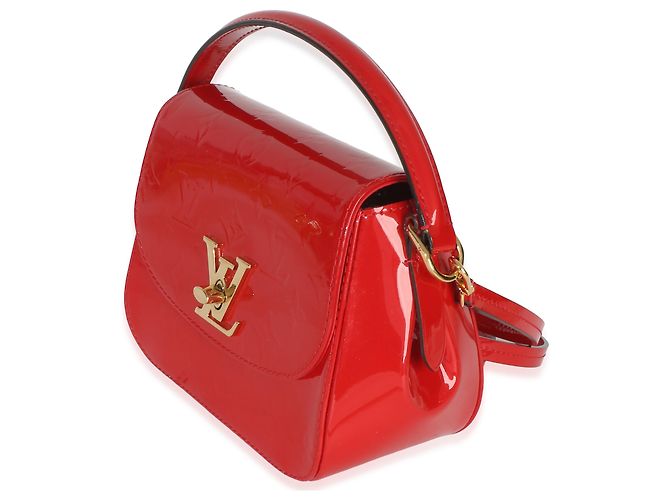 Borsa a Spalla Louis Vuitton Red Monogram Vernis Pasadena Rosso - vista 3