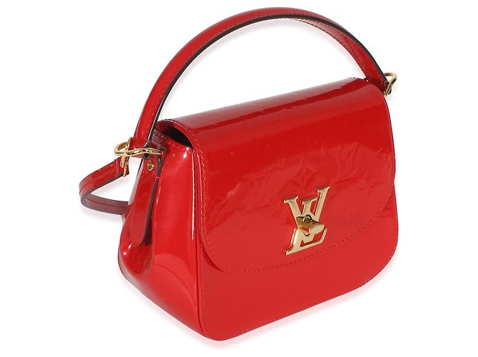 Borsa a Spalla Louis Vuitton Red Monogram Vernis Pasadena Rosso - vista 4