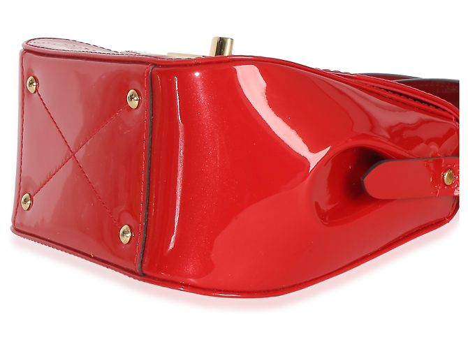 Borsa a Spalla Louis Vuitton Red Monogram Vernis Pasadena Rosso - vista 6