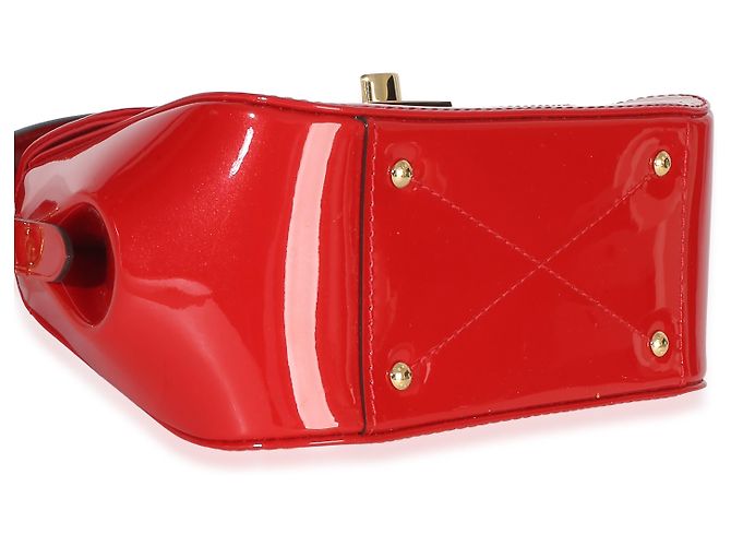 Borsa a Spalla Louis Vuitton Red Monogram Vernis Pasadena Rosso - vista 7