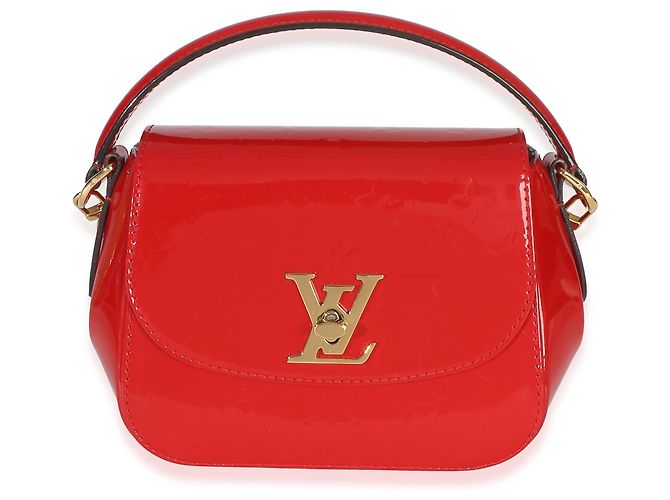 Borsa a Spalla Louis Vuitton Red Monogram Vernis Pasadena Rosso - vista 8