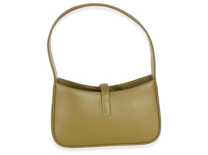 Saint Laurent Mini Le 5 A 7 Hobo en piel de becerro lisa oliva Verde - vista 2