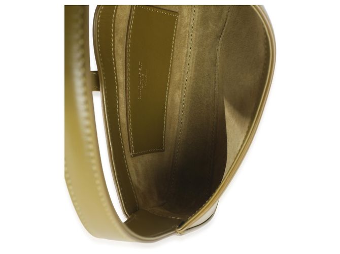 Saint Laurent Mini Le 5 A 7 Hobo en piel de becerro lisa oliva Verde - vista 5