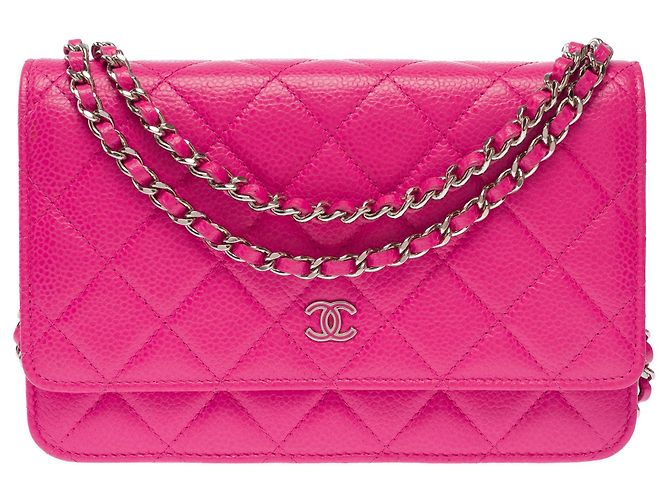 Borsa CHANEL Wallet on Chain in Pelle Rosa - 103562 - vista 2