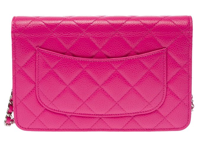 Borsa CHANEL Wallet on Chain in Pelle Rosa - 103562 - vista 3