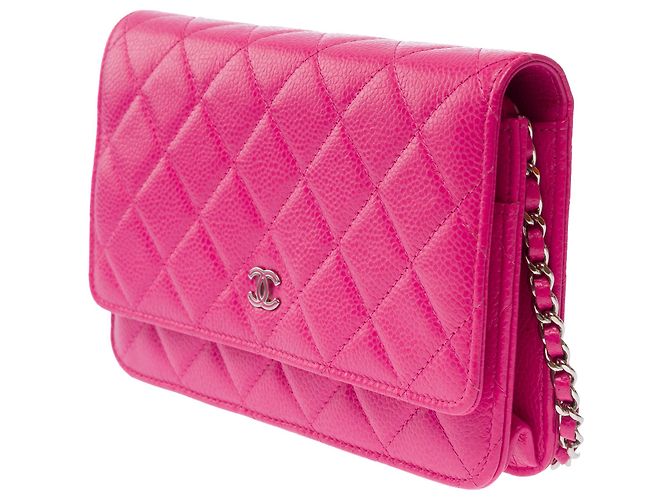 Borsa CHANEL Wallet on Chain in Pelle Rosa - 103562 - vista 4