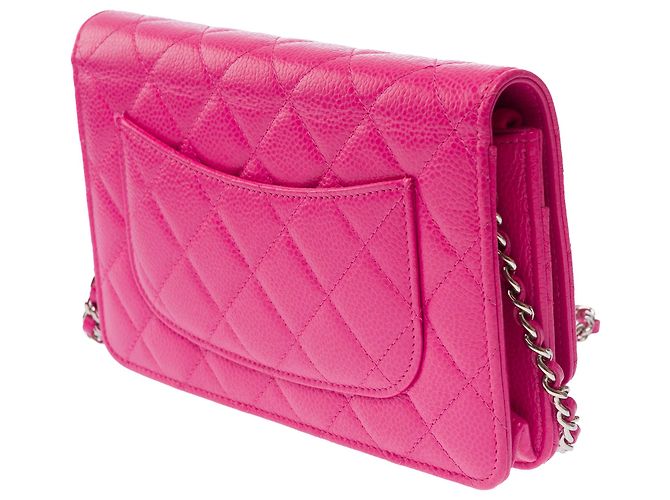 Borsa CHANEL Wallet on Chain in Pelle Rosa - 103562 - vista 5