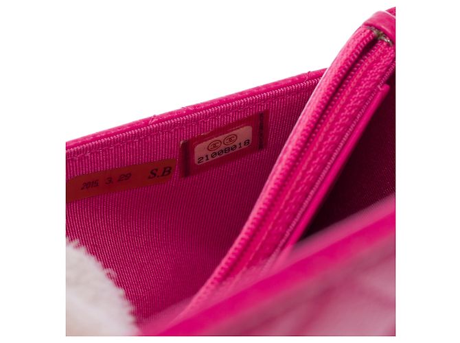 Borsa CHANEL Wallet on Chain in Pelle Rosa - 103562 - vista 7